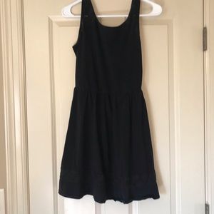 Casual black mid-thigh length dress